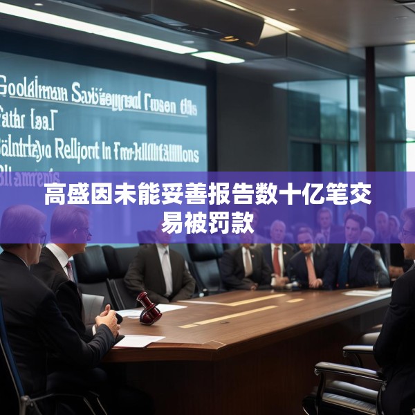 高盛因未能妥善报告数十亿笔交易被罚款