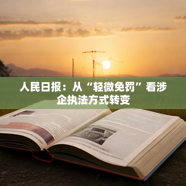 人民日报：从“轻微免罚”看涉企执法方式转变