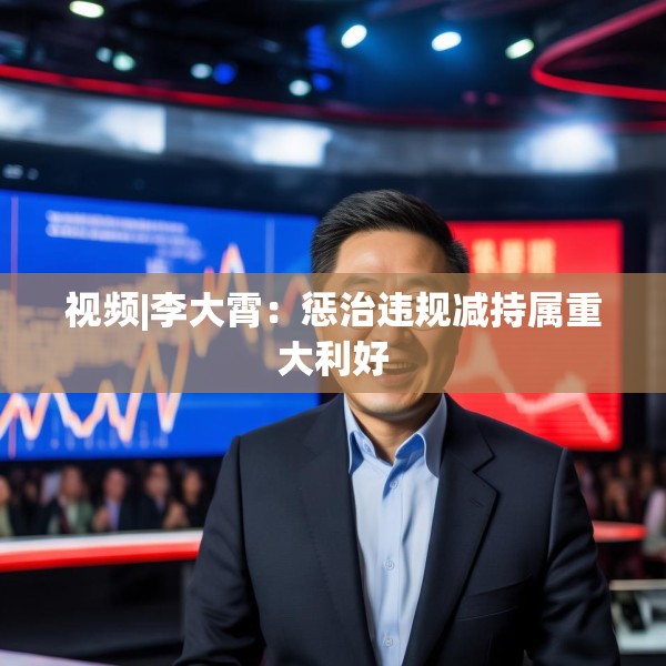 视频|李大霄：惩治违规减持属重大利好