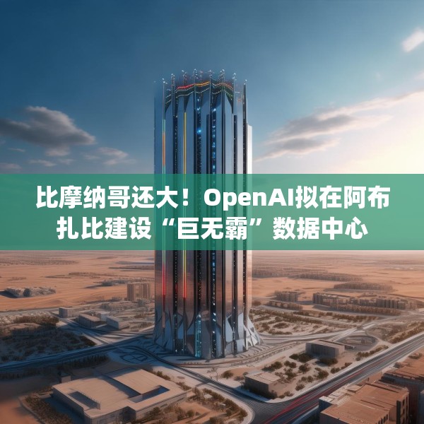 比摩纳哥还大！OpenAI拟在阿布扎比建设“巨无霸”数据中心