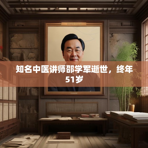 知名中医讲师邵学军逝世，终年51岁