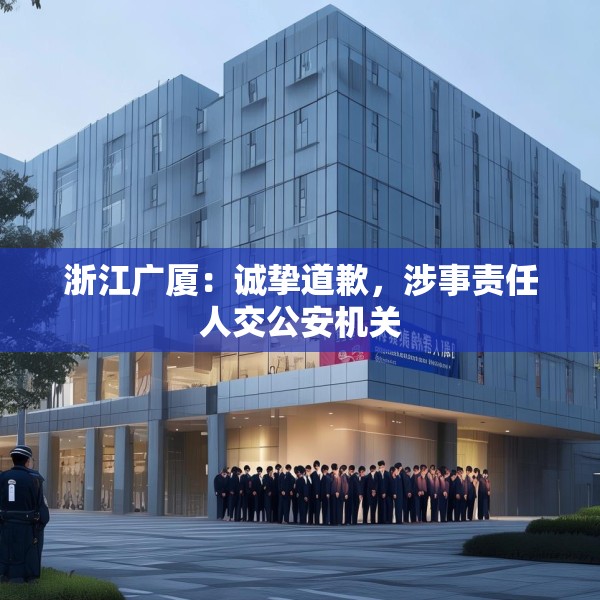浙江广厦：诚挚道歉，涉事责任人交公安机关