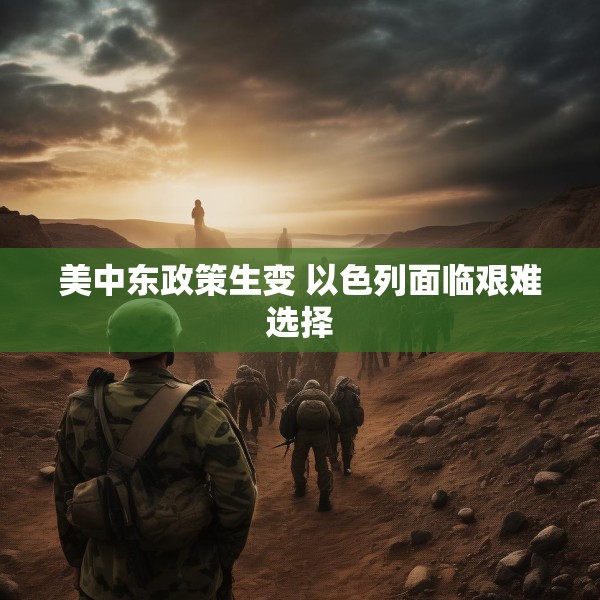 美中东政策生变 以色列面临艰难选择