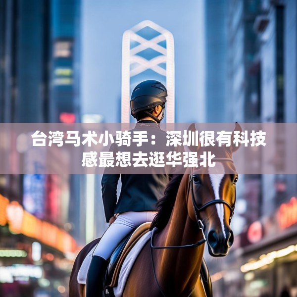台湾马术小骑手：深圳很有科技感最想去逛华强北