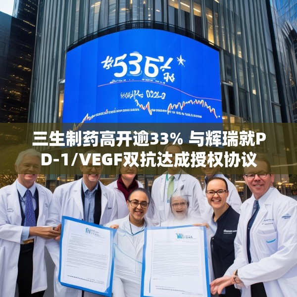 三生制药高开逾33% 与辉瑞就PD-1/VEGF双抗达成授权协议