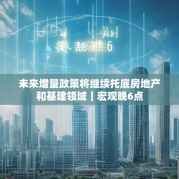 未来增量政策将继续托底房地产和基建领域｜宏观晚6点