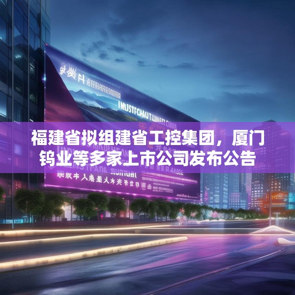 福建省拟组建省工控集团，厦门钨业等多家上市公司发布公告