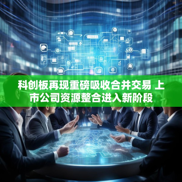 科创板再现重磅吸收合并交易 上市公司资源整合进入新阶段