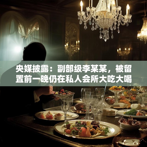 央媒披露：副部级李某某，被留置前一晚仍在私人会所大吃大喝