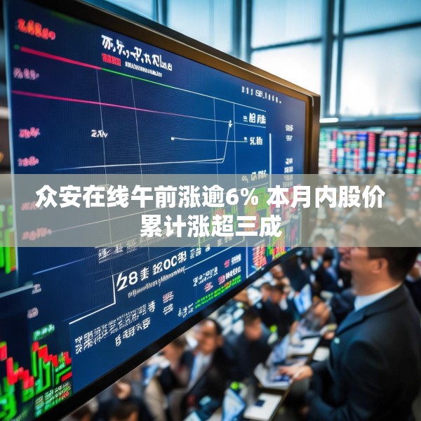 众安在线午前涨逾6% 本月内股价累计涨超三成