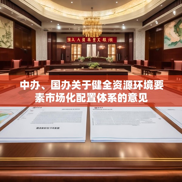 中办、国办关于健全资源环境要素市场化配置体系的意见