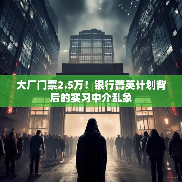大厂门票2.5万！银行菁英计划背后的实习中介乱象
