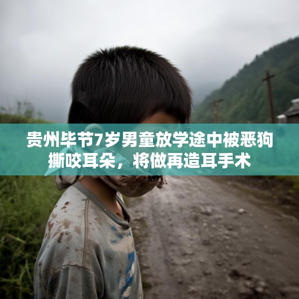 贵州毕节7岁男童放学途中被恶狗撕咬耳朵，将做再造耳手术