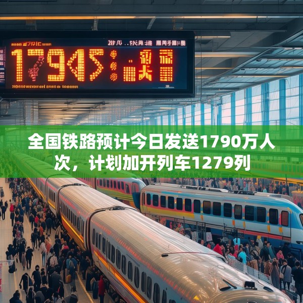 全国铁路预计今日发送1790万人次，计划加开列车1279列