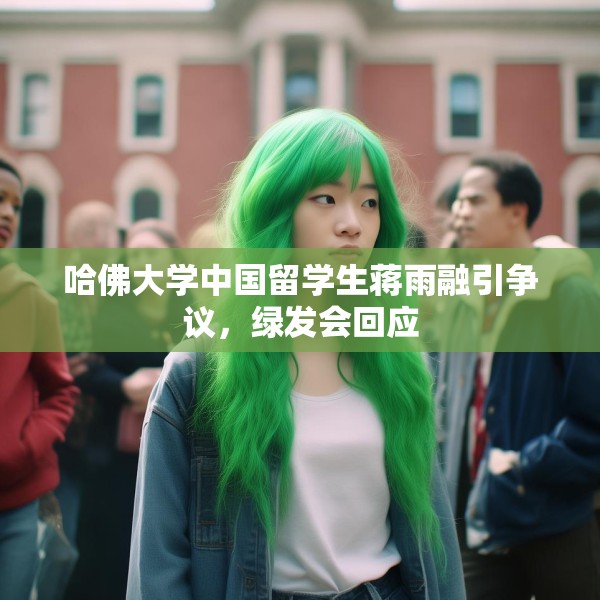 哈佛大学中国留学生蒋雨融引争议，绿发会回应