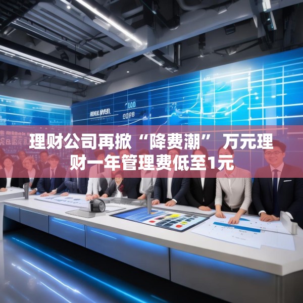 理财公司再掀“降费潮” 万元理财一年管理费低至1元