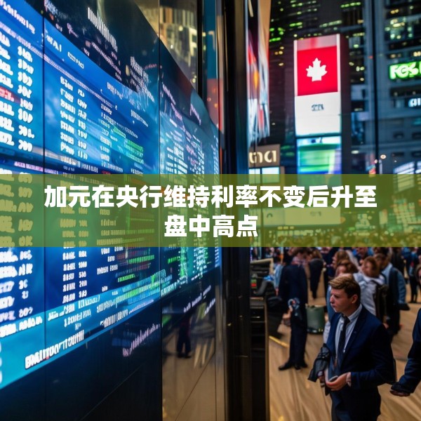 加元在央行维持利率不变后升至盘中高点