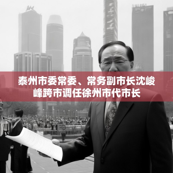 泰州市委常委、常务副市长沈峻峰跨市调任徐州市代市长