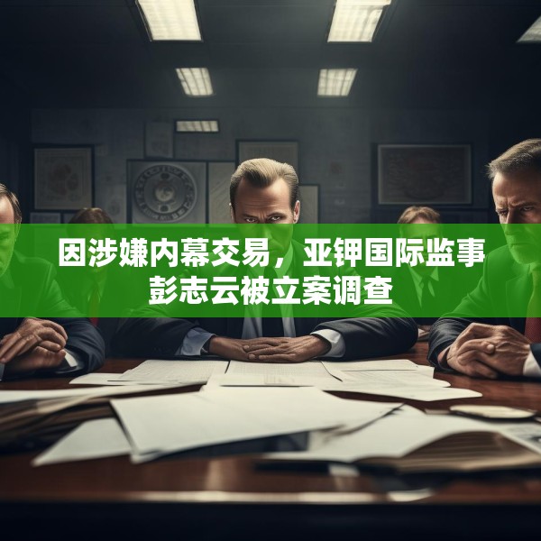 因涉嫌内幕交易，亚钾国际监事彭志云被立案调查