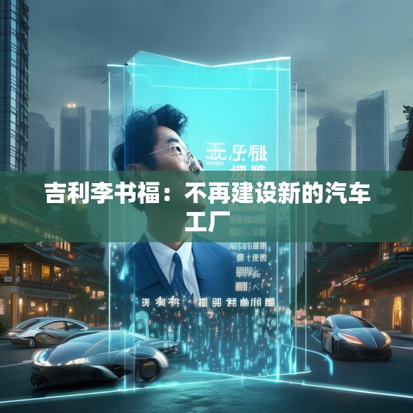 吉利李书福：不再建设新的汽车工厂