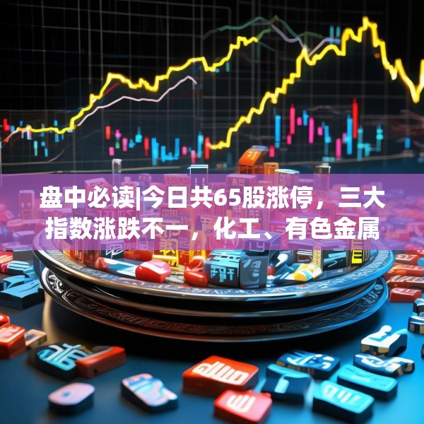 盘中必读|今日共65股涨停，三大指数涨跌不一，化工、有色金属概念逆势活跃