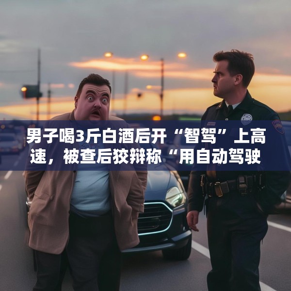 男子喝3斤白酒后开“智驾”上高速，被查后狡辩称“用自动驾驶不算开车”
