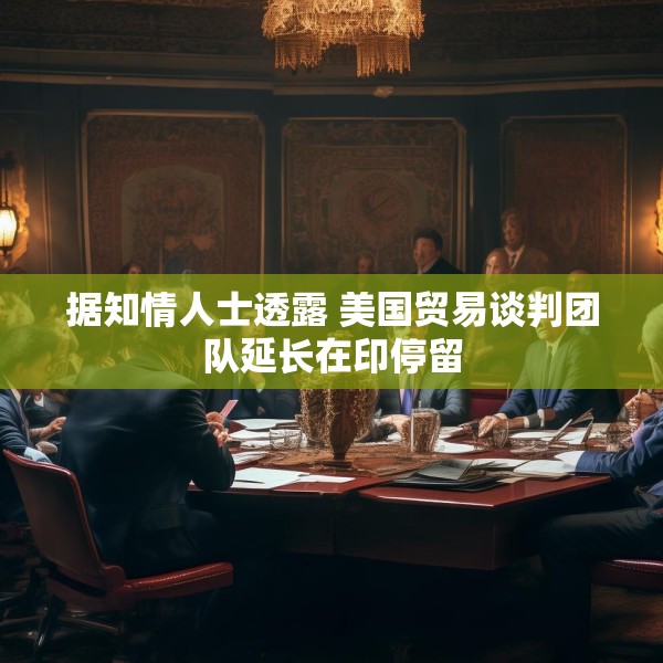 据知情人士透露 美国贸易谈判团队延长在印停留