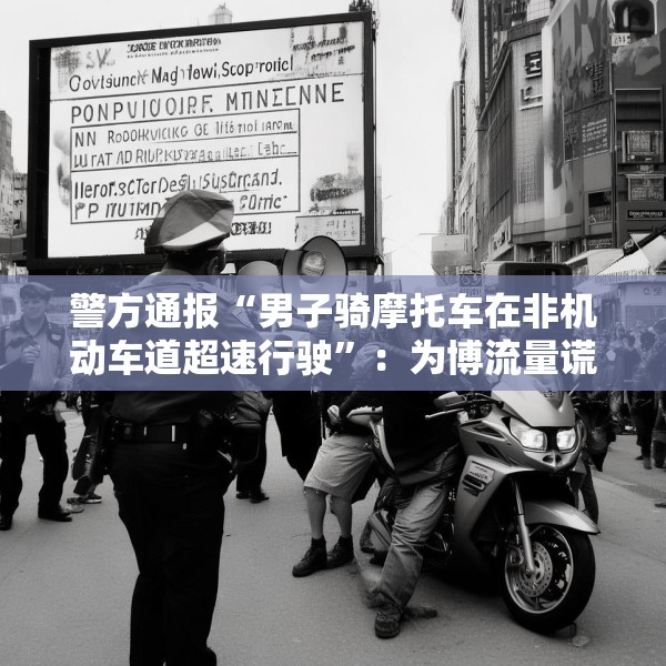 警方通报“男子骑摩托车在非机动车道超速行驶”：为博流量谎称赶考，将处罚