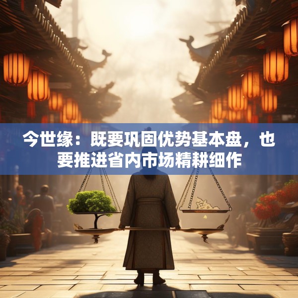 今世缘：既要巩固优势基本盘，也要推进省内市场精耕细作