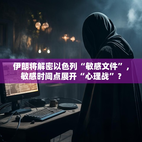 伊朗将解密以色列“敏感文件”，敏感时间点展开“心理战”？