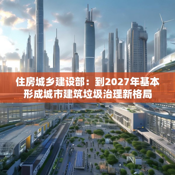 住房城乡建设部：到2027年基本形成城市建筑垃圾治理新格局