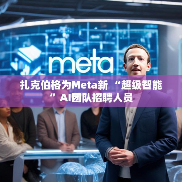 扎克伯格为Meta新 “超级智能”AI团队招聘人员