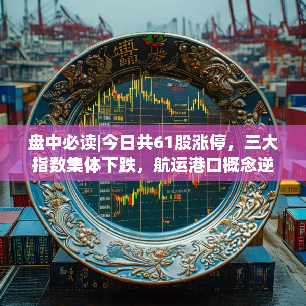 盘中必读|今日共61股涨停，三大指数集体下跌，航运港口概念逆势活跃