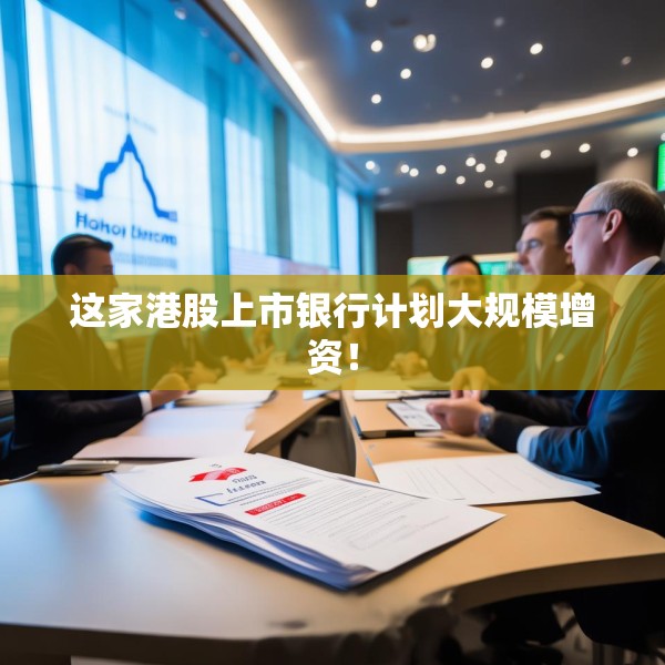 这家港股上市银行计划大规模增资！