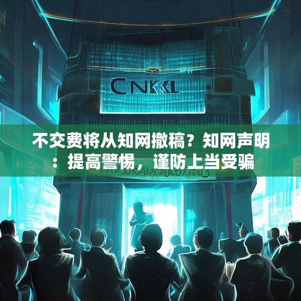 不交费将从知网撤稿？知网声明：提高警惕，谨防上当受骗