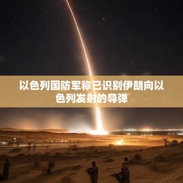 以色列国防军称已识别伊朗向以色列发射的导弹