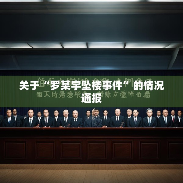 关于“罗某宇坠楼事件”的情况通报