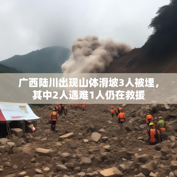 广西陆川出现山体滑坡3人被埋，其中2人遇难1人仍在救援
