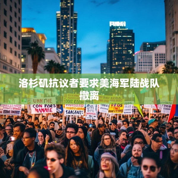 洛杉矶抗议者要求美海军陆战队撤离