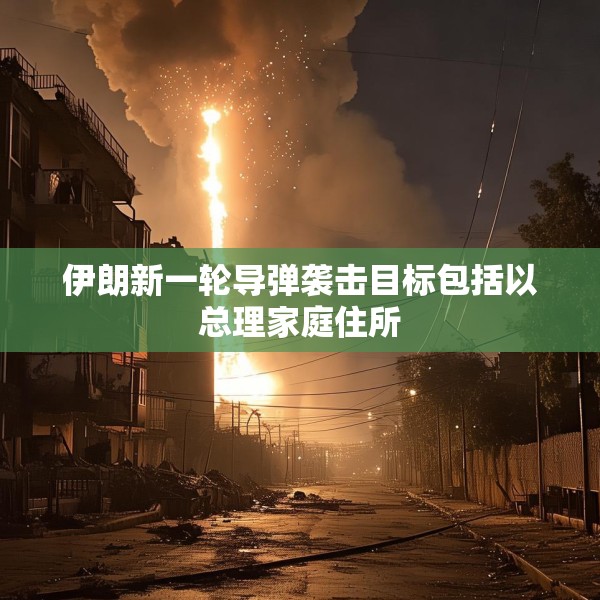 伊朗新一轮导弹袭击目标包括以总理家庭住所