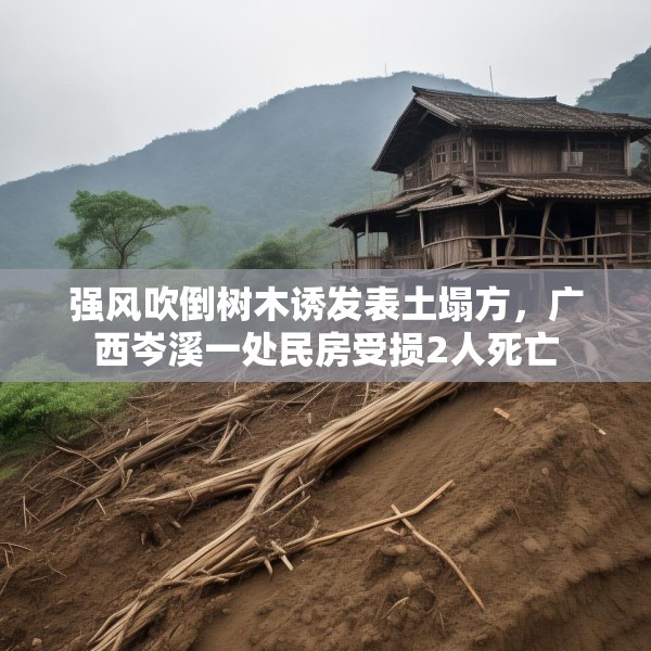 强风吹倒树木诱发表土塌方，广西岑溪一处民房受损2人死亡